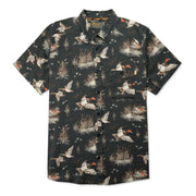 Marsh Wear Hagood Men's Button Up Shirt, Vintage Black, Short Sleeve, Premium Cotton, Wrinkle-Resistant, Added Stretch, 2XL