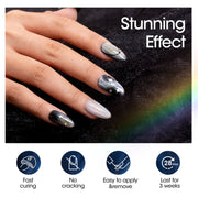 Gellen GL-18ML-85 Cat Eye Gel Nail Polish w/Magnetic Shimmer Glitter & Holographic Rainbow Effect, 18ml