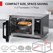 Toshiba 6-in-1 Inverter Countertop Microwave Oven Air Fryer Combo, Broil, Convection, Speedy Combi, Even Defrost, 11.3 in Turntable, Black Stainless Steel, ML2-EC09SAIT(BS)