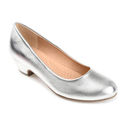 Journee Collection Womens Saar Block Heel Pumps - Silver 8 1/2 Medium
