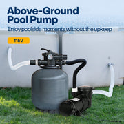 SPECSTAR 1.0 HP Above Ground Swimming Pool Pump, 5220 GPH Flow, Energy Efficient, Low Noise, Heavy Duty Construction, With Strainer Basket, VH51