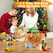 UUSUOO 8-in-1 Montessori Baby Toy, Multifunctional Educational Activity Cube with Musical Telephone, Adjustable Clock, Spinning Gears, Steering Wheel, Car Slide Track, Yellow