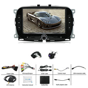 Guwzn Car Stereo Radio for Fiat 500 2016-2019, 7 Inch Android 13 Touchscreen, Wireless and Wired Apple CarPlay, Android Auto, GPS Navigation, Bluetooth, WiFi