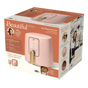 Beautiful 19673 6 Qt Air Fryer with TurboCrisp Technology, EverGood Ceramic Nonstick Coating, Rose by Drew Barrymore, Rose