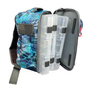 Ego Kryptek Tactical Fishing Tackle Box Backpack, Durable Water-Resistant 1000D Nylon with PVC Backing, Multiple Storage Pockets, Laser-Cut Molle Loops, Includes 4 Clear Tackle Trays, Pontus Camouflage, 75084