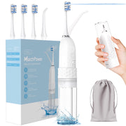 Marchpower 2001 Electric Toothbrush and Water Flosser Combo, Cordless 2-in-1 Dental Cleaning Tool with 6 Modes, Memory Function, USB-C Charging, IPX7 Waterproof, White