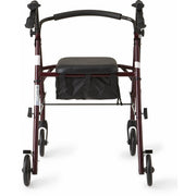 Medline MDS86850ESKD Steel Rollator Mobility Walker with 350 lb Weight Capacity and 6