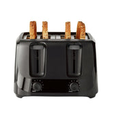 Mainstays TA5018 4-Slice Toaster with 6 Shade Settings and Removable Crumb Tray, Black