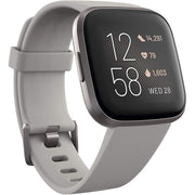 Fitbit FB507GYSR Versa 2 Smartwatch 40mm Aluminum Stone/Mist Gray with Silicone Band