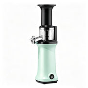 Hinzonek Cold Press Juicer, 120W Rechargeable Masticating Slow Juicer with Wide Chute, High Juice Yield, Reverse Function, Easy Clean, Green