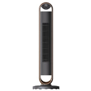 Better Homes & Gardens 36'' 3 Heat Settings Oscillating Tower Heater with Remote Control, 12H Timer, Walnut & Black