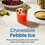 Iceman Compact Countertop Pebble Ice Maker, 26 lb Daily Production, Self-Cleaning, Black, RJ56-PB-V2
