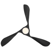 WAC Lighting Swirl 54in Smart Ceiling Fan with Integrated Dimmable LED Light, Soft Brass and Matte Black, Bluetooth Remote, Energy Efficient DC Motor, F-074L-SB/MB