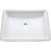 ProFlo PF2114UA Rectangular Vitreous China Undermount Bathroom Sink with Overflow