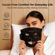 ARIVEA LED Red Light Therapy Face Mask, Wireless Rechargeable, Foldable, 4 Light Modes, Black