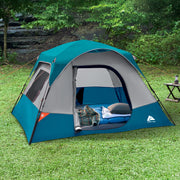 Ozark Trail 4 Person Instant Cabin Tent, Quick Setup, Weather-Resistant, Eco-Friendly Blue, 8 ft x 7 ft x 54 in, 31111