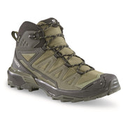Salomon X Ultra 360 Mid GTX Men's Hiking Shoes, Waterproof Gore-Tex, Olive Night Black Peat, Lace-Up, Cushioned Midsole, Contagrip Outsole, L47865600