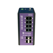 Extreme Networks Industrial Managed Ethernet Switch, 8-Port PoE+ Gigabit, 4-Port SFP, Hardened Design, DIN-Rail Mount, IP30, 16804