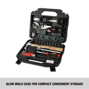 Hyper Tough 44038 110-Piece Home Project Tool Set with Storage Case, Brown