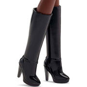 Mattel Barbie Basics 03 Collector Doll, Red Curly Hair, Black Mini Dress, Boots, Posable Tall Body, Swappable Head, Universal-Fit Fashions