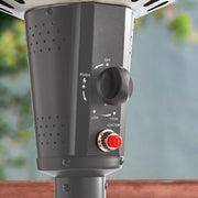 Gas Patio Heater with Adjustable LED Table, 50,000 BTU, Gray