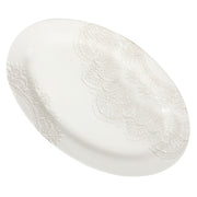 The Pioneer Woman Vintage Lace Stoneware Oval Serving Tray Platter, White, 20 Inch