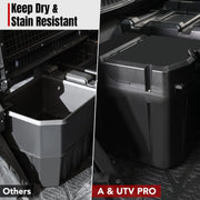 A & UTV PRO Under Seat Dry Storage Box for Polaris Ranger XP 1000 2018-2023, Dual Bin Design, Lock-Ready