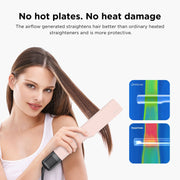 IG INGLAM 2 in 1 Wet to Dry Air Straightener Flat Iron, Light Pink