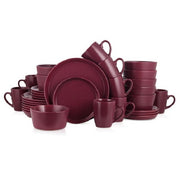 Stone lain BLB0691 Michelle Stoneware 32-Piece Round Dinnerware Set, Purple
