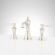 Signature Hardware SHWSCBE807PN Beasley 1.2 GPM Widespread Bathroom Faucet with Pop-up Drain Assembly Polished Nickel Faucet Bathroom Sink Faucets Double