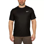 Milwaukee 414B-L Men's WORKSKIN Large Black Lightweight Performance Short-Sleeve T-Shirt