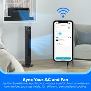 Midea 6,000 BTU Smart Window Air Conditioner, U-Shaped Inverter, Ultra Quiet, Wi-Fi, Remote Control, Energy Efficient, Black, MAW06V1QWBL-T