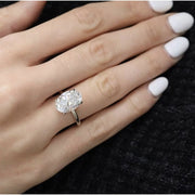 Tper Valley 3.5 Carat Oval Cut Moissanite Engagement Ring, Sterling Silver, Solitaire Design, Sizes 5-9