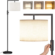 SUNMORY Black Modern Arc Floor Lamp for Living Room