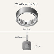 Oura JZ90-54220-10 Ring 4, Brushed Silver, Size 10