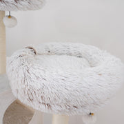 Vibrant Life 8-Level Cat Tree Sanctuary with Condos, Hammock, Perches, 6' High Beige