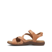 Taos Footwear Big Time Women's Leather Slingback Sandals, Natural, Cushioned Arch Support, Adjustable Hook & Loop Closures, Size 7