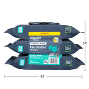 Equate Extra Large Flushable Wet Wipes, Cool Mint Scent, 144 Count, 3 Pack