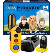 E-Collar Technologies EZ-900 Easy Educator Dog Training Collar, -Mile Range, Waterproof, Static Vibration and Tone Modes, Biothane Strap