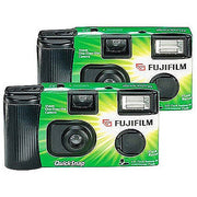 Fujifilm QUICKSNAP-FLASH400/2 Disposable 35mm Camera With Flash, 2 Pack