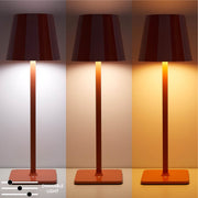 Mainstays 13 in Indoor Outdoor Rechargeable Blue Stripe Table Lamp 2 Pack