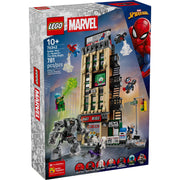 LEGO Marvel Spider-Man vs. Mysterio The Daily Bugle Building Toy with 7 Minifigures and Poseable Rhino Mech, 781 Pieces, 76342