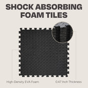 Centr Gym Interlocking Flooring Exercise Mats, 144 sq ft