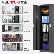 Workpro W082094AE Metal Garage Storage Cabinet w/Locking Doors & Adjustable Shelves, Black