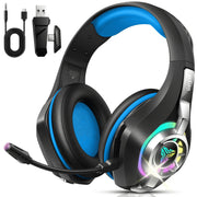 Geryst Wireless Gaming Headset, 2.4GHz Bluetooth, ENC Noise Cancelling Mic, 7.1 Surround Sound