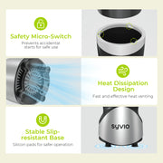 Syvio Smoothie Blender, 900W High-Torque Motor, 24oz Capacity, 4 BPA-Free Portable Cups, 15-Piece Kitchen Personal Blender and Grinder Combo, SM10