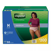 Depend 48445 Fit-Flex Underwear for Women Size Medium 88 ct
