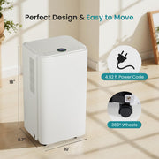 OLIXIS 30 Pint Dehumidifier, Most Efficient ENERGY STAR, 2L Tank with Drain Hose, 2000 Sq.Ft Coverage, Smart Humidity Ring, Pearl White, OL-CSJ-2L3