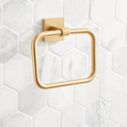 Signature Hardware SHHBTRBG Hibiscus Towel Ring - Brushed Gold