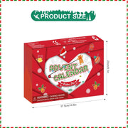 Htooq 24 Pieces Advent Calendars 2024 Lightweight Festival Style Cute Plastic Christmas Brooch Set
